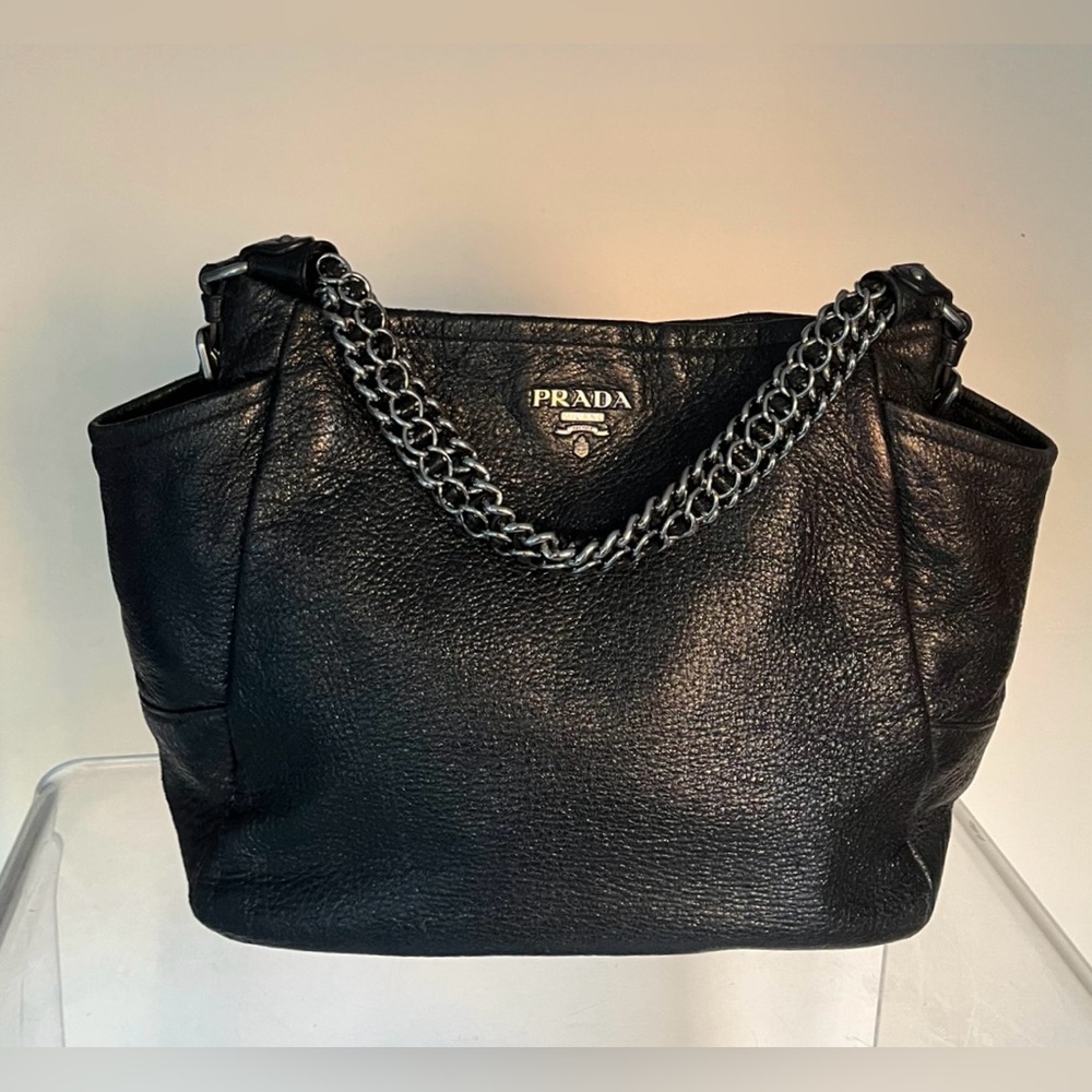 Prada Cerva Lux Chain Strap Shoulder Bag